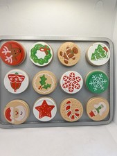 Melissa Doug Wooden Slice And Bake Cookie Replacements christmas toy wood