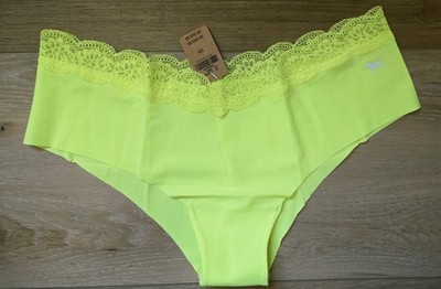 NWT Victoria's Secret PINK Smooth Lace Dog No-Show Laser Cut Cheekster Panties L
