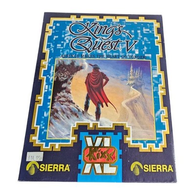 King's Quest V Amiga Spiel Vintage Sierra Abenteuer Selten Sammlerstück UK Big Box