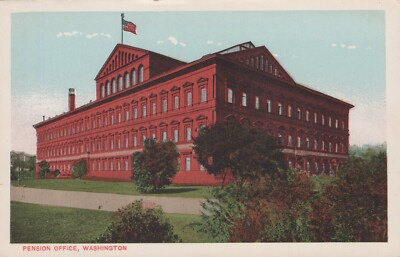 The Pension Building Red Brick Washington D.C. Vintage White Border Post Card