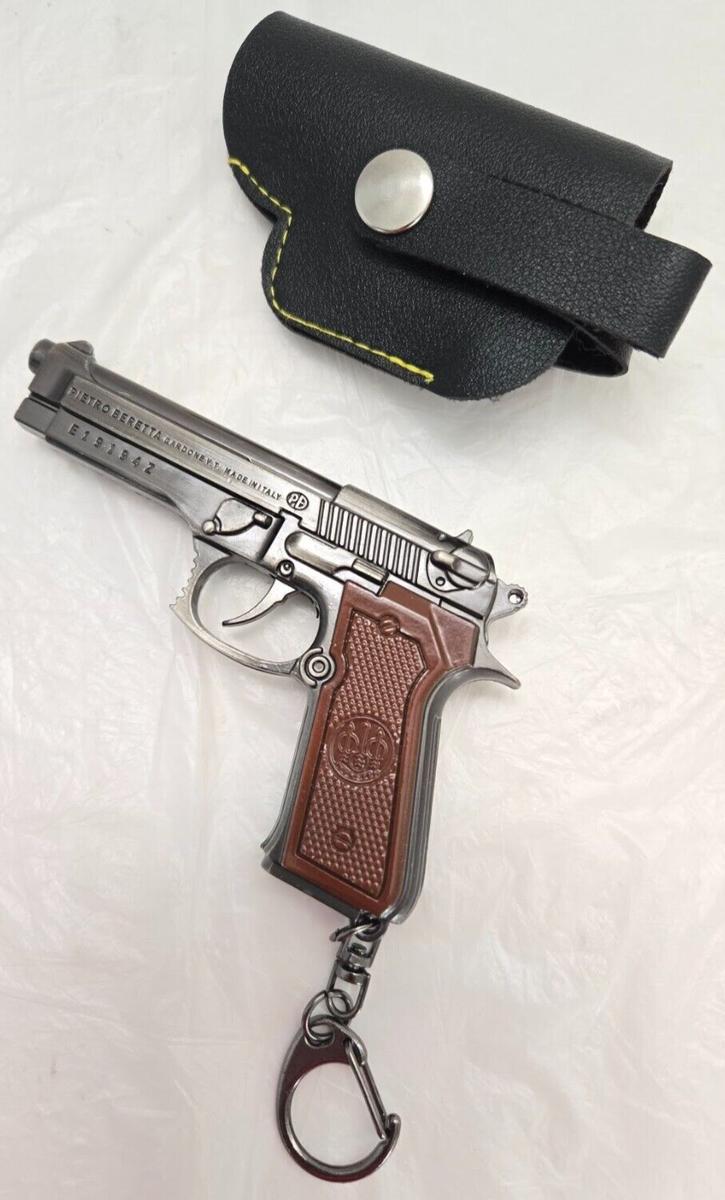 Metal 1/6 P92 USA 9mm M9-Beretta #65490 Toy Pistol Gun Keychain