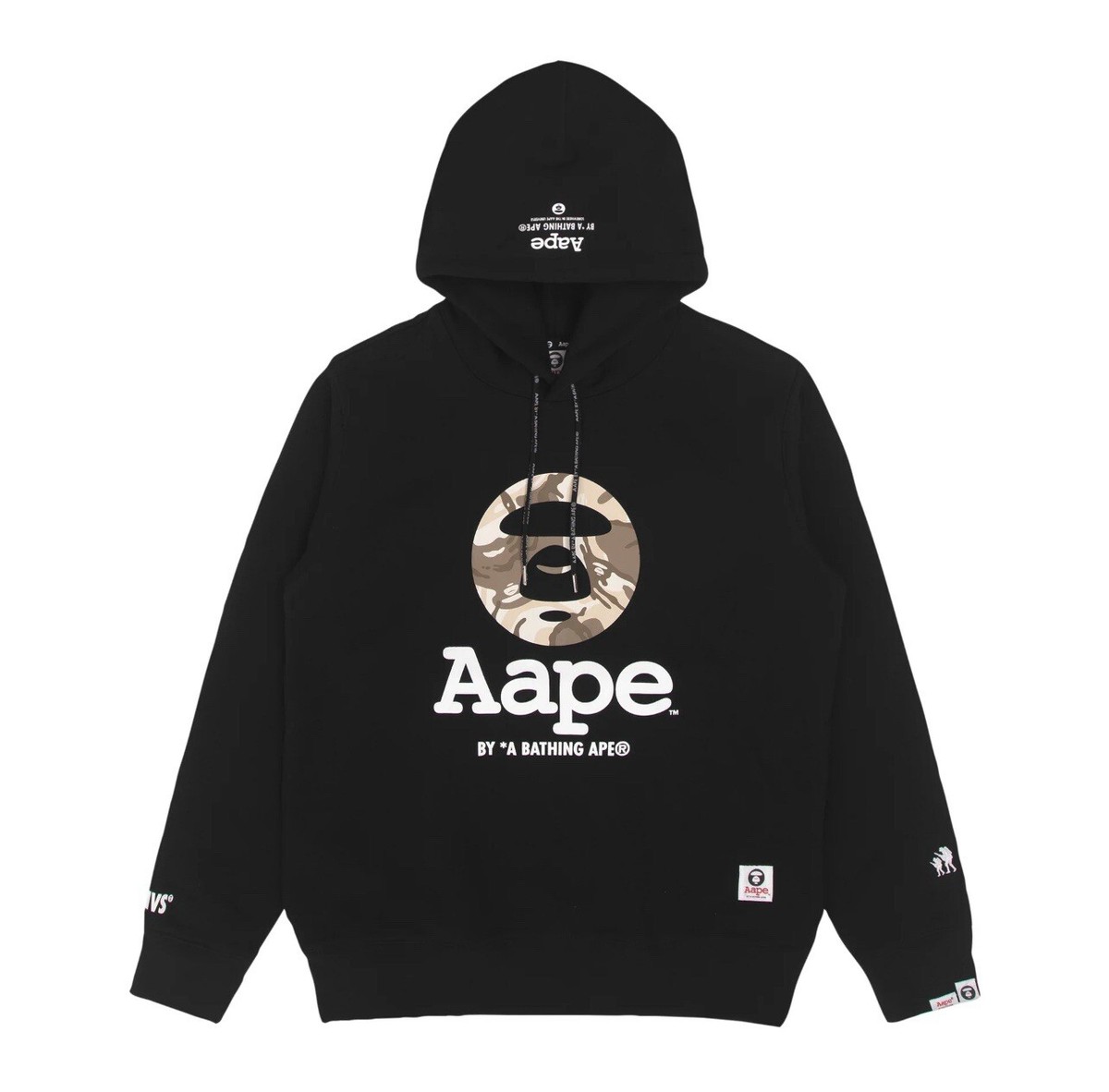 Size XL Aape by *A Bathing Ape Basic Hooded Sweater Black