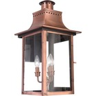 Quoizel 3 Light Chalmers Outdoor Wall Lanterns, Aged Copper - CM8412AC
