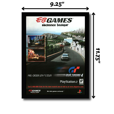 2004 Gran Turismo 4 Framed Print Ad/Poster Original PS2
