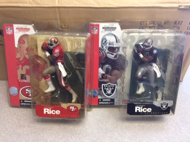 Mcfarlane NFL SERIES 5 JERRY RICE 49ERS VARIANT AND RAIDERS