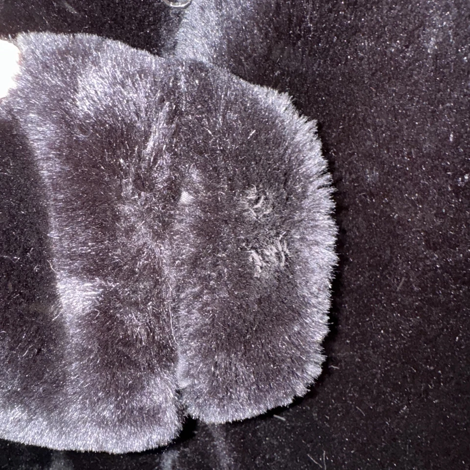 Gap Girl Faux Fur Mock Neck Full Zip Lined Coat Long Sleeves Size 10 Cropped - Image 3 of 4