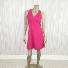ANN TAYLOR LOFT 0 Pink Sleeveless Dress Barbiecore Barbie Pink Summer