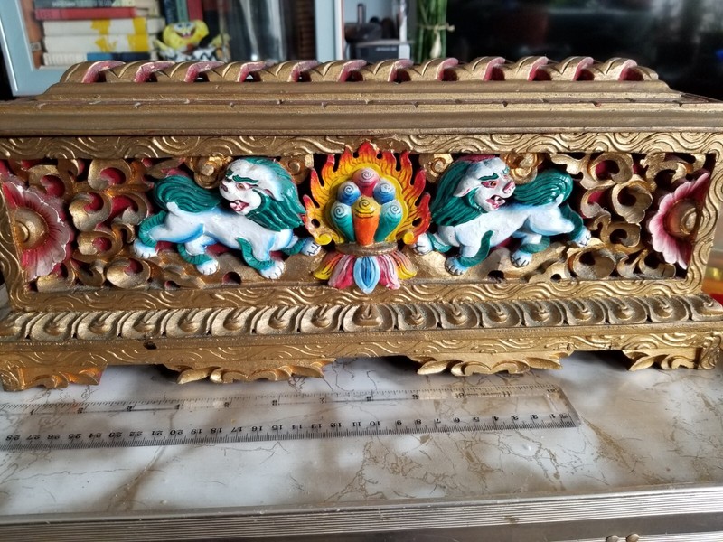  Tibetan Wood Incense Burner/storage