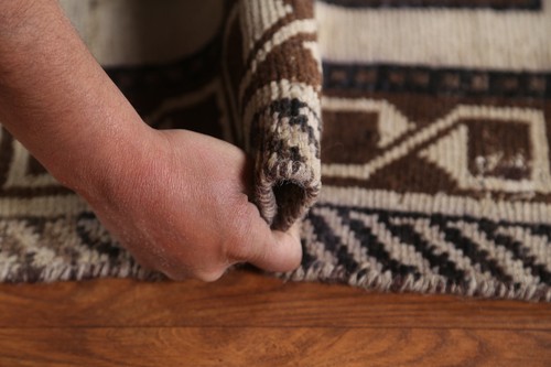 Vintage Ivory Gabbeh Tribal 3x5 Rug Hand-knotted Wool Carpet - 第 6/12 張圖片