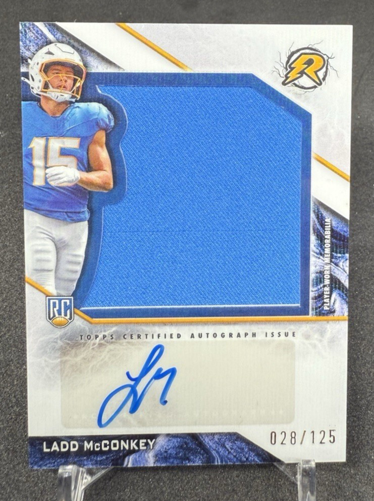 2024 Topps Resurgence Rookie Patch Autographs White Surge Ladd McConkey RC /125