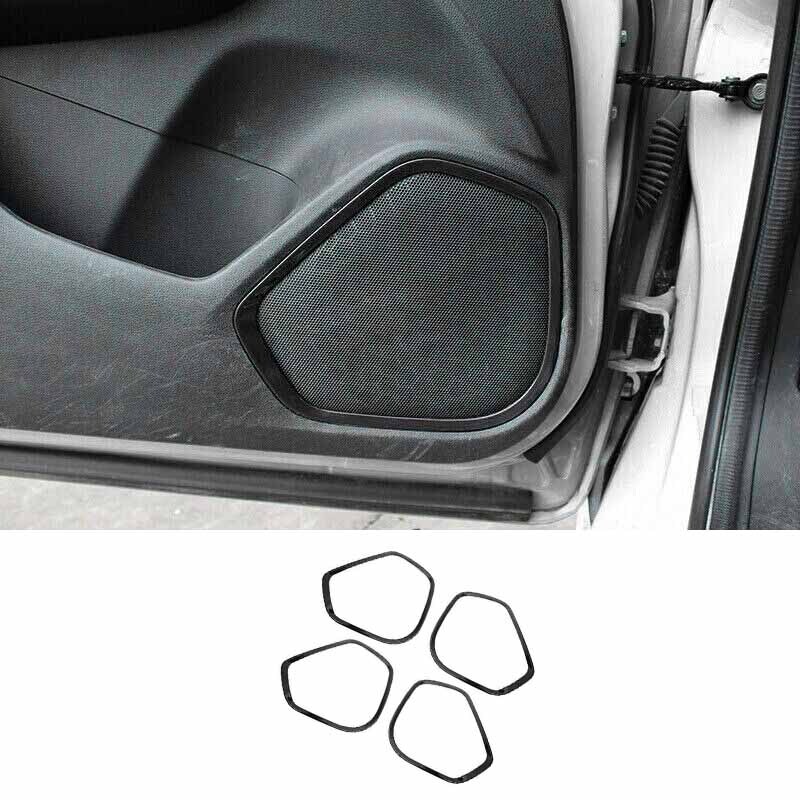 Car Inner Door Speaker Horn Bright Black For Honda Fit/Jazz Cover Trim 2014-2020