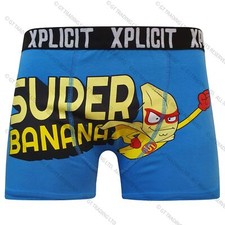 Xplicit Men?s Novelty Boxer Shorts Funny Rude Cartoon Trunk Print Underwear Pack