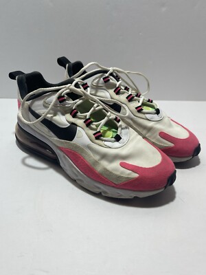 Nike Air Max 270 React Women's Shoes White/Hyper Pink/Black CJ0619-101 Size 7.5