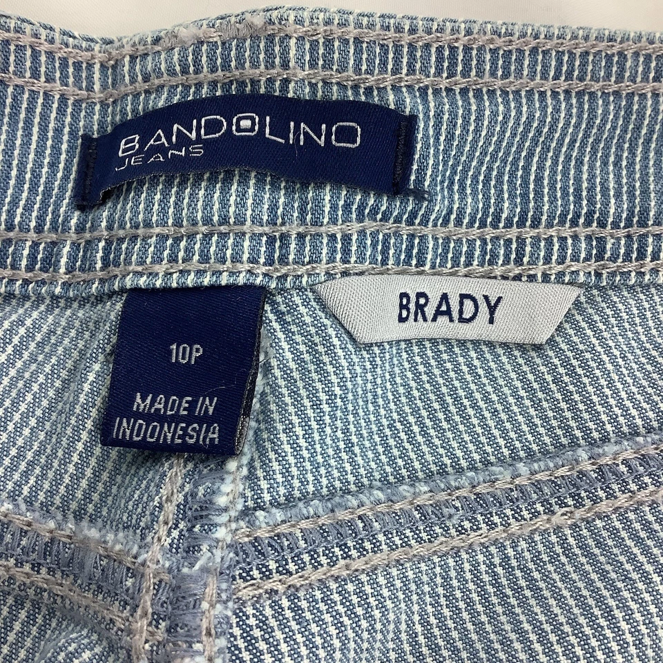 Bandolino Shorts Womens 10P Brady Blue White Striped JEB250201/EOB2 - Image 4 of 4