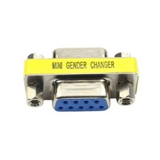 1Pcs D-SUB DB9 9 Pin Female To Female Mini Gender Changer Adapter COM Connector