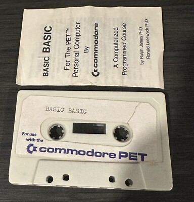 Basic Basic Commodore PET computer software cassette tape 1978