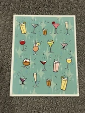 Hallmark Stickers Cocktails Drinks Party Diary 1 Sheet