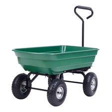 Garden Dump Trolley 120KG/250KG Heavy Load Gravel Cart Tipping Wheelbarrow Truck
