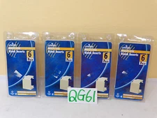 LOT OF 4 PACKS  LEVITON QUICKPORT SNAP LT ALMOND BLANK INSERTS 41084-T 24 PIECES