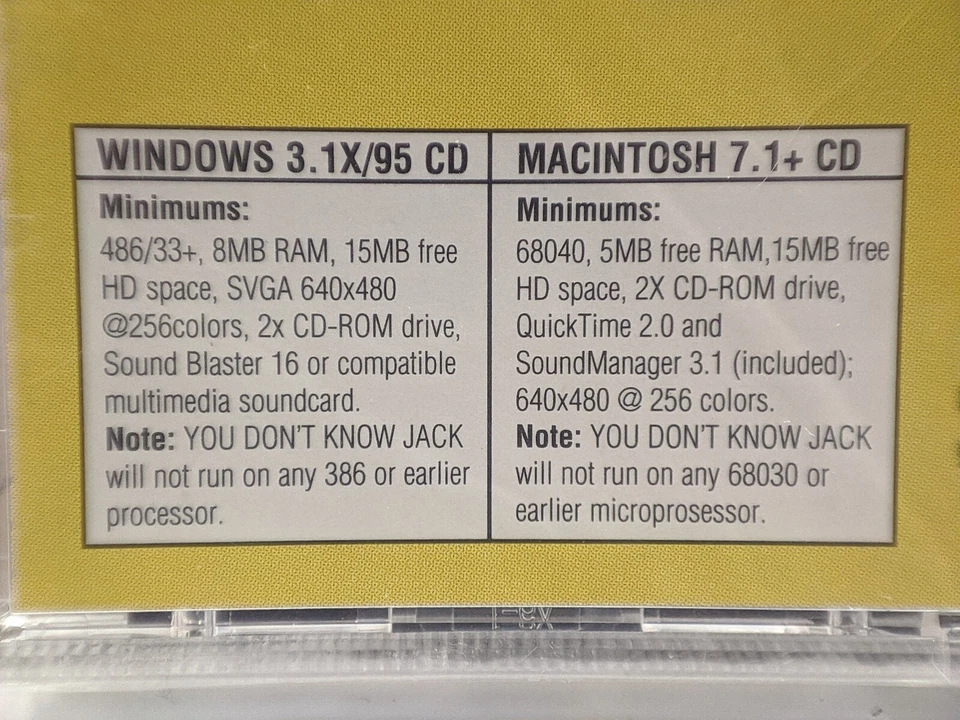 You Don't Know Jack - Volume 1 - brand new, sealed! (PC/Mac) - Image 3 of 3