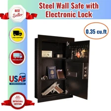 Fireproof Electronic Hidden Lock Wall Safe Cash Jewelry Superior Home Security