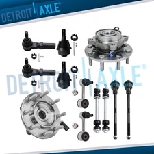 Front Wheel Bearing Hub Tie Rod Sway Bar for Chevy GMC Silverado Sierra 3500 HD