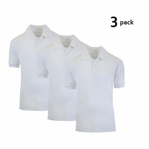 Authentic Galaxy School Uniform White Polo Shirt Kid's Size 4T (Lot of 3) - Picture 2 of 2
