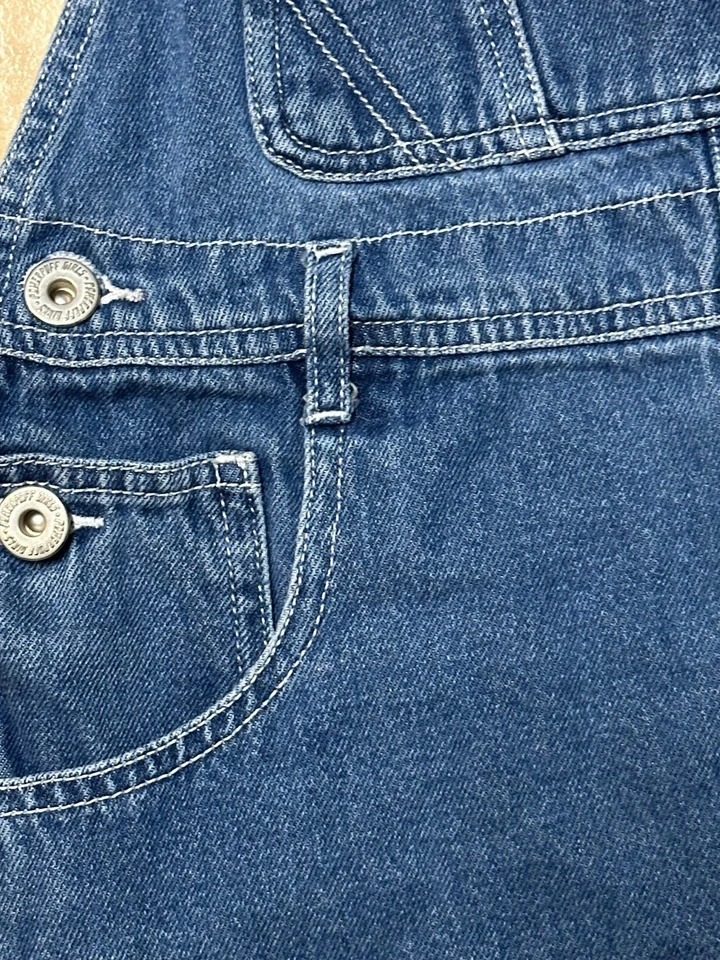 2002 Cartoon Network Powerpuff Girls Ice Cream Denim Shortalls Kids Medium 7/8 - Image 3 of 4