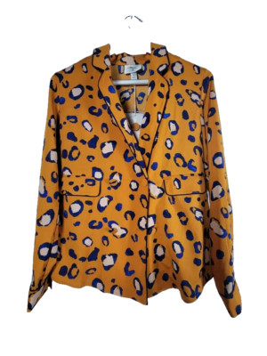 3.1 Phillip Lim for Target S Mustard Animal Print Double-Breasted Blazer