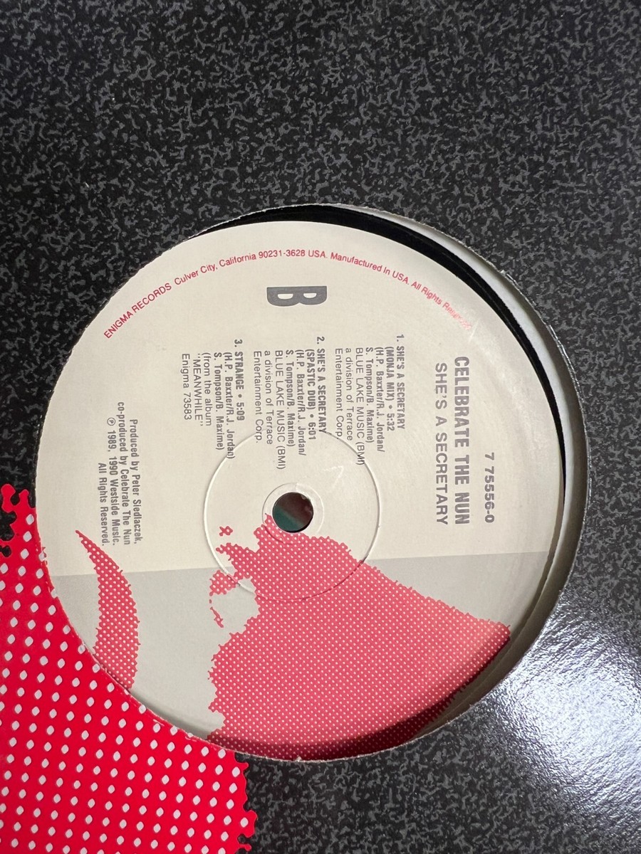 CELEBRATE THE NUN She's A Secretary 12” 1990 ENIGMA 75556 Synth