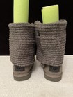 Ugg Woman’s Knit Gray Tall Boots Sz 7 Shearling Lined Style 5819 Also Wear Short — photo 4