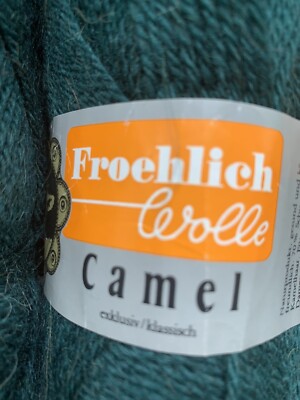 7 Skeins of Froehlich Wolle Yarn, 70% wool, 30% camel hair, 50 grams each