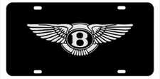 "BENTLEY" License Plate, Custom Made of Chrome Plated Metal