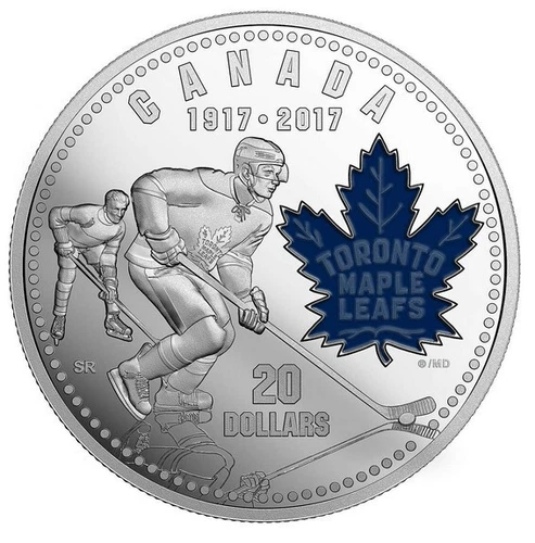 2017 Canada Silver 20 Dollar Toronto Maple Leafs 100th Anniversary