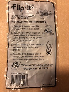 Details About New Flip It Replacement Universal Tub Drain Stopper Chrome Finish New