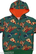 Ninja Turtle Sweatshirt Jacket 4 5 6 7 8 10 14 16 Hoodie Child XS S M L XL