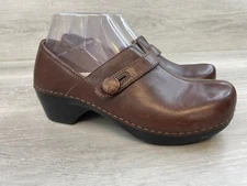 Dansko Solstice Women's Clog 7.5 Brown Leather Comfort Nursing Work Shoes
