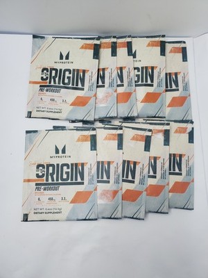 10pk Myprotein Origin Pre-Workout Orange Powder Sachets 0.6oz Exp 08/26