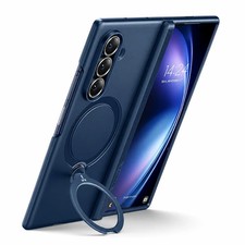 Samsung Galaxy Z Fold 7 Blue Magnetic Ring Stand Protective Case Slim Cover