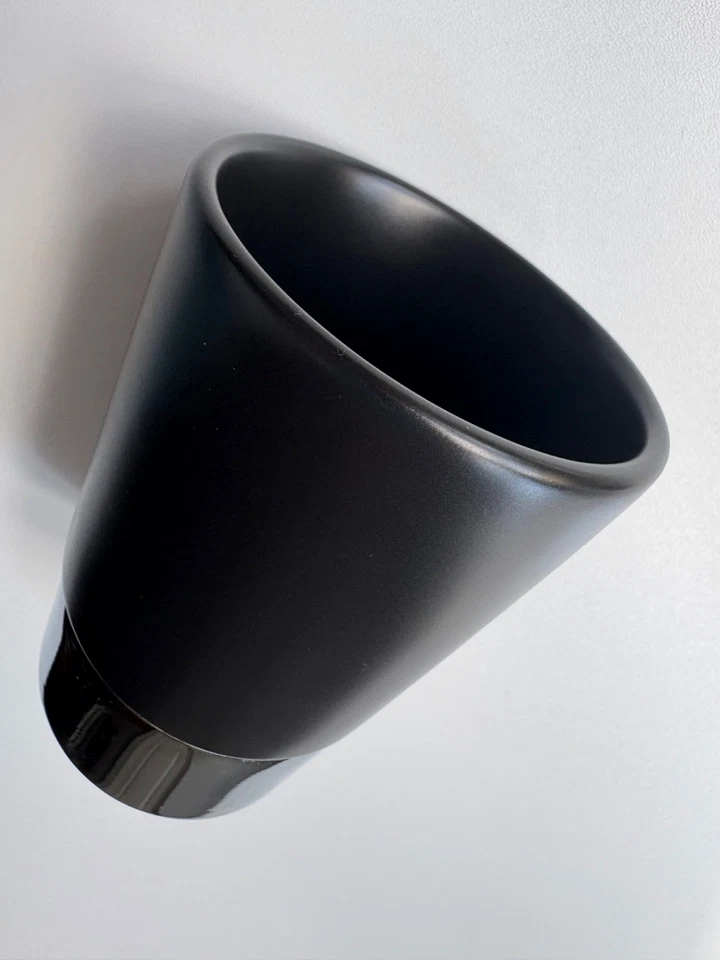 Suporte para escova de dentes preto cerâmica antiderrapante banheiro com base cromada - Imagem 3 de 4