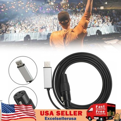 USB to DMX Interface Adapter DMX512 Stage Light Controller Cable For Computer V2