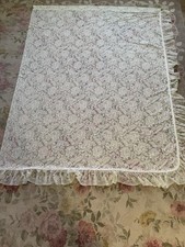 Vintage JCPenney Lace Ruffle Curtains 2 Panels 84x66 Made in USA