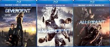 DIVERGENT INSURGENT ALLEGIANT Trilogy 3x Blu-Ray, 2014-16 Brand-New /Sealed