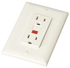  S801, Dual GFCI Outlet with Cover Plate, AC Electrical White