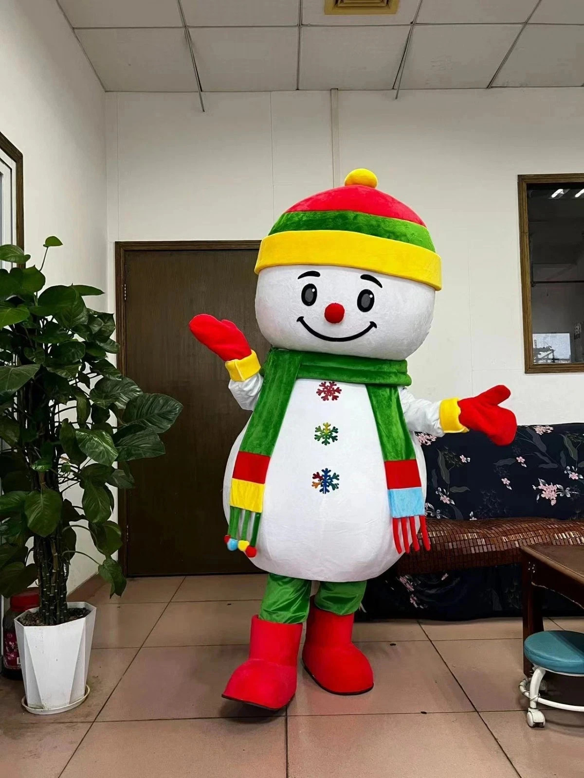 Muñeco de Nieve Mascota Disfraz Trajes Juegos con disfraces Vestido Fiesta de Navidad Ropa
