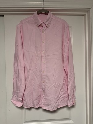 Hackett London, Men s Slim Fit Button Down Collar Shirt, Pink, Size Medium
