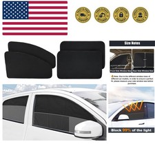 4-Pack Magnetic Car Window Shades for Camping Privacy - 100 Blackout Side Wi...