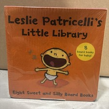 LESLIE PATRICELLI'S LITTLE LIBRARY - 8 Board Books For Baby - NEW