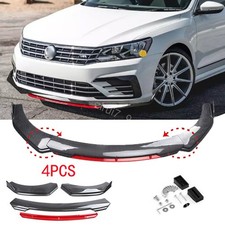 For Vw Passat R 2015-22 Front Bumper Lip Spoiler Splitter Body Kit Carbon Style