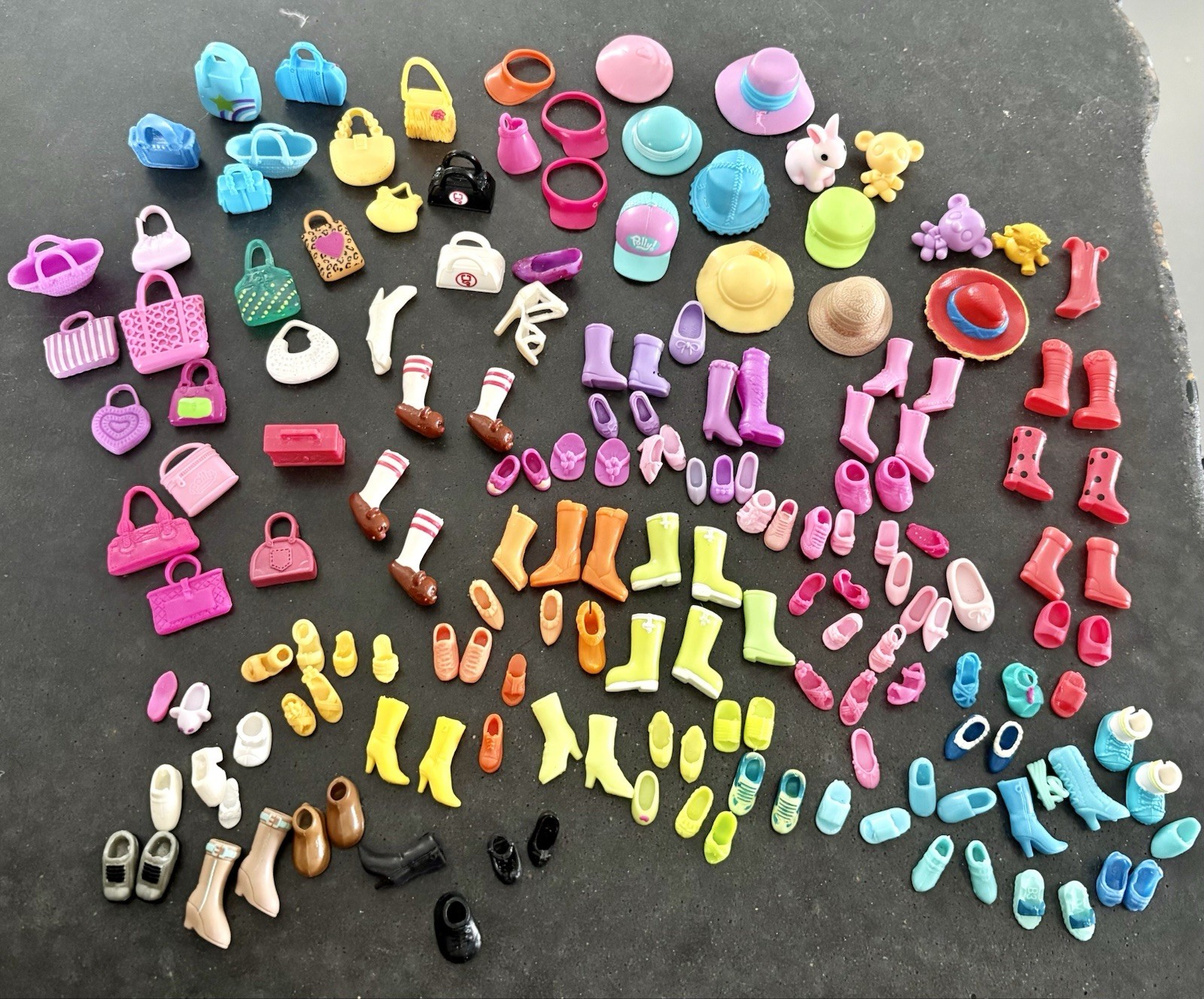 Lot of Polly Pocket Vintage Shoes And Accessories